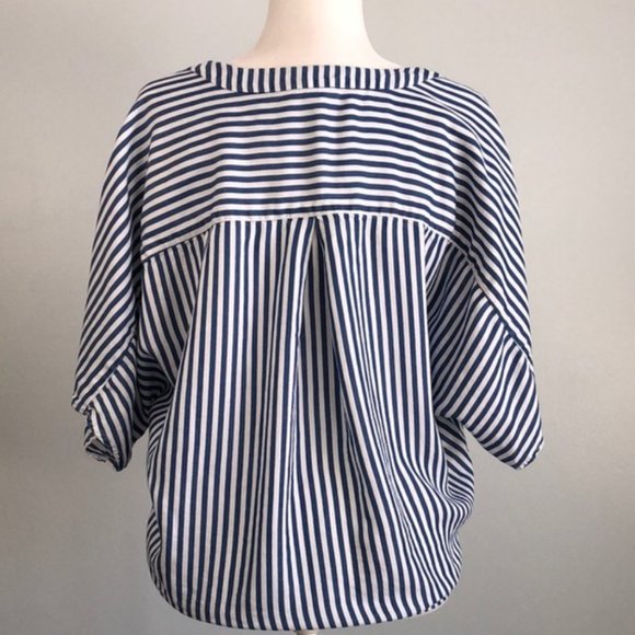 PAIGE Striped Tie Front Baylee Top - Picture 3 of 10
